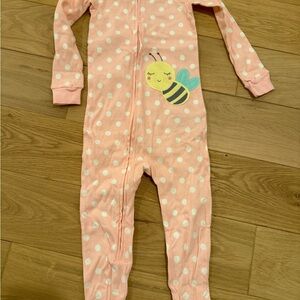 Simple Joys by Carter's Pink and White Polka Dot Onesie with Bee - NWOT